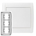 Plaque Legrand Sagane Opalis - verticale - 3 postes