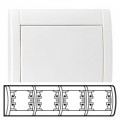 Plaque Legrand Sagane Opalis - horizontale - 4 postes