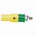 Borne à prise arrière de sécurité - Ø4 - 1000 V - 32 A - vert/jaune