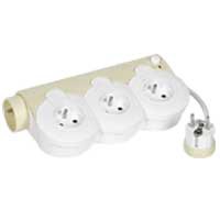 Rallonge multiprise confort - extracteur de fiche - 4x2P+T