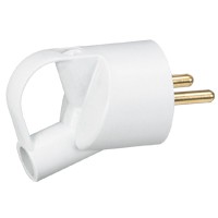 Fiche Annela - 2P+T - 16 A - plastique - câble rond Ø11 - blanc