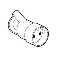 Prolongateur Annela - 2P+T - 16 A - plastique - câble rond Ø11 - noir
