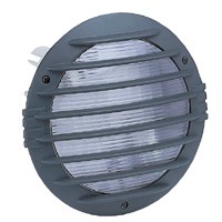 Hublot étanche rond encastré Legrand Koro antivandale anthracite avec couronne grille