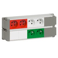 Bloc nourrice - 6x2p+t (2 vertes. 2 rouges. 2 blanches) - à câbler