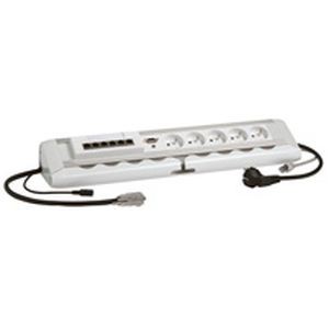 Bloc salle de réunion table u - 5x2p+t +switch 6 ports+1 hd15 -cordon 2p+t/RJ45