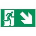 Etiquette signalisation add. pour baes - sortie de secours porte en bas à dte