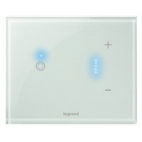 Plaque tactile Legrand Céliane radio / zigbee - pour réf. 672 37/39 - kaolin