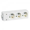 Bloc multiprise - 3x2P+T - 16 A - 3680 W - éclips - sans cordon - blanc