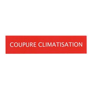 Etiquette autocollante ''coupure climatisation'' pour réf. 380 04/06/26/71/73