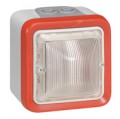 Diffuseur lumineux Plexo pour alarme incendie - saillie - 2 mod - 40 à 44 mA