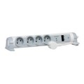 Rallonge multiprise multimédia protégée - 4x2P+T + 2 x RJ45 - 4 x 2P+T - 1,5 m