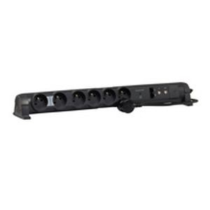 Rallonge multiprise multimédia protégée - 6x2P+T + 2 x RJ45 + 2xprises TV - 1,5m