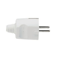 Fiche standard germanique (Allemagne) - 2P+T - 16 A - sortie droite - blanc