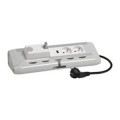 Bloc bureau - courants fort/faible- 2x2P+T + 1 chargeur USB + 1 dérouleur RJ45