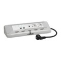 Bloc bureau - courants fort/faible- 2x2P+T + 1 chargeur USB + 2xRJ45 Cat.6 FTP