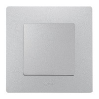 Poussoir simple Legrand Niloé - 6 a - 250 v~ - no-nf - Argent - COMPLET