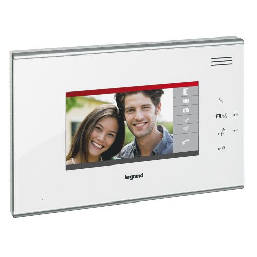 Poste intérieur vidéo 7 pouces blanc tactile mémoire d'image - Legrand