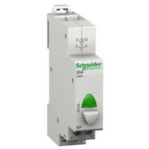 Schneider Electric Bouton Poussoir Modulaire avec Voyant Bp - Gris, Voyant Vert - 110..230 V - 1 F - Schneider Electric - 18036