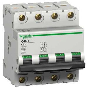 Schneider Electric Disjoncteur Modulaire Multi 9 - C60H - 4 Pôles - 4 A - Courbe C - Schneider Electric - 24875