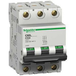 Schneider Electric Disjoncteur Modulaire Multi 9 - C60L - 3 Pôles - 6 A - Courbe C - Schneider Electric - 25435
