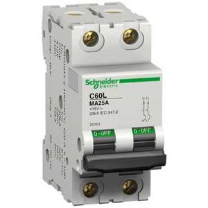 Schneider Electric Disjoncteur Modulaire Multi 9 - C60Lma - 2Pôles - 1,6 A - Schneider Electric - 26345