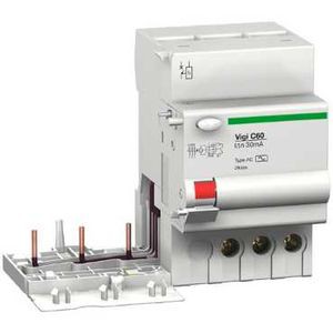 Schneider Electric Bloc Différentiel Vigi C60 - 25 A - 3P - 220..415 V - 300 Ma