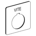 Schneider Electric Etiquette Plastronique pour Gamme 9001 Fond Blanc Vite