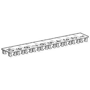 Schneider Electric Repère encliquetable blanc - Pas 5 Mm - 25 Bandes de 10 - Caractère 1 à 10