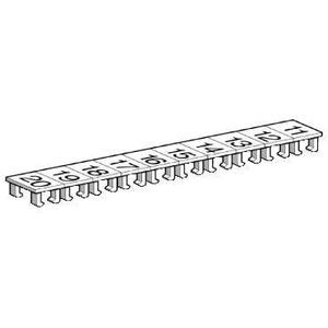 Schneider Electric Repère encliquetable blanc - Pas 5 Mm - 25 Bandes de 10 - Caractère 11 à 20