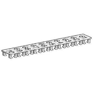 Schneider Electric Repère encliquetable blanc - Pas 6 Mm - 25 Bandes de 10 - Caractère 61 à 70