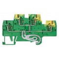 Schneider Electric Bloc Connexion - Triple Niveau - Mise à La Terre - Ressort 2,5 Mm2 - Vert/Jaune