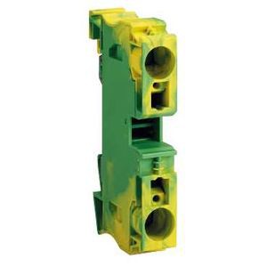 Schneider Electric Bloc de Connexion - Mise à La Terre - 2 Points - Ressort 35 Mm2 - Vert/Jaune - Schneider Electric - AB1RRNTP3535U2