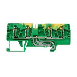 Schneider Electric Bloc de Connexion - Mise à La Terre - 4 Points - Ressort 4 Mm2 - Vert/Jaune - Schneider Electric - AB1RRNTP435U4