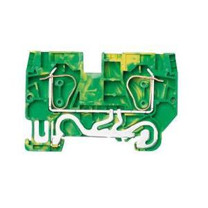 Schneider Electric Bloc de Connexion - Mise à La Terre - 2 Points - Ressort 6 Mm2 - Vert/Jaune - Schneider Electric - AB1RRNTP635U2