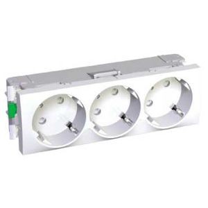 Schneider Altira Prise de Courant Triple - Standard Allemand - 2P+T 45°