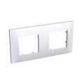 Schneider Altira Plaque Blanc 9010 - 2 Postes - Montage Horizontal - Entraxe 71Mm