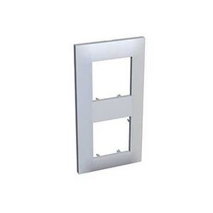 Schneider Altira Plaque Finition 2 Postes - Montage Vertical - 152 X 80 Mm - Blanc