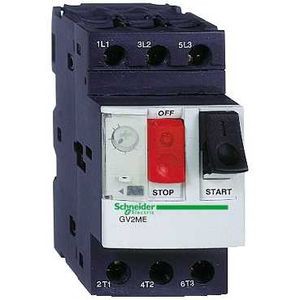 Schneider Electric Disjoncteur Moteur Gv2Me 2,5 à 4 A 3P 3D Déclencheur Magnétothermique