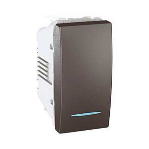 Schneider Unica Graphite poussoir lumineux (localisation) 10 A connexion rapide 1 module