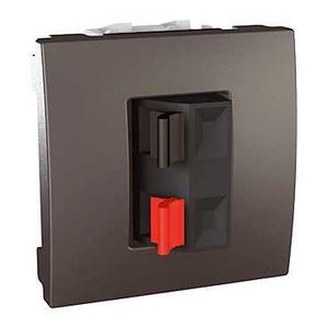 Prise pour Haut-Parleur Unica Schneider Electric Graphite - 2 Modules - Clispable - IP20 - IK01