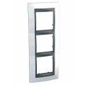 Schneider Unica Top Blanc Techno liseré Graphi plaq.de finition 3postes 2x2mod.vert.57mm