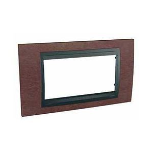 Schneider Unica Top Tabac liseré Graphite plaque de finition 4 modules hor. 45mm