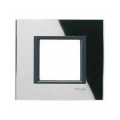 Schneider Unica Class Miroir Noir liseré Noir plaque de finition 1 poste 2 modules