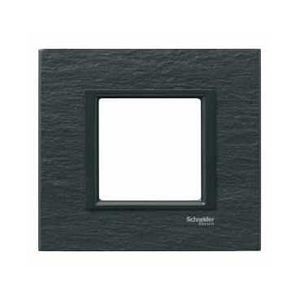 Plaque ardoise liseré noir Schneider Unica Class 1 poste 2 modules
