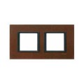 Schneider Unica Class Oxyde liseré Noir plaque de finition 2 postes 2x2 modules 71mm