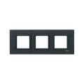 Schneider Unica Class Ardoise liseré Noir plaque de finition 3 postes 3x2 mod. hor.71mm