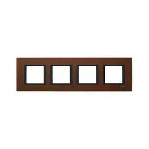 Schneider Unica Class Oxyde liseré Noir plaque de finition 4 postes 4x2 modules hor.71mm