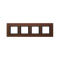 Schneider Unica Class Oxyde liseré Noir plaque de finition 4 postes 4x2 modules hor.71mm