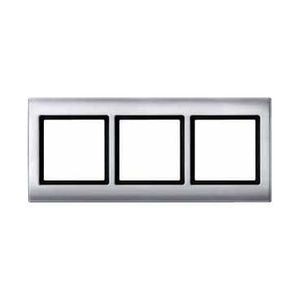 Plaques de finition Aquadesign à vis, 3 postes, aluminium
