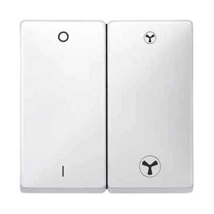 Enjoliveur double Artec pour interrupteur VMC, blanc